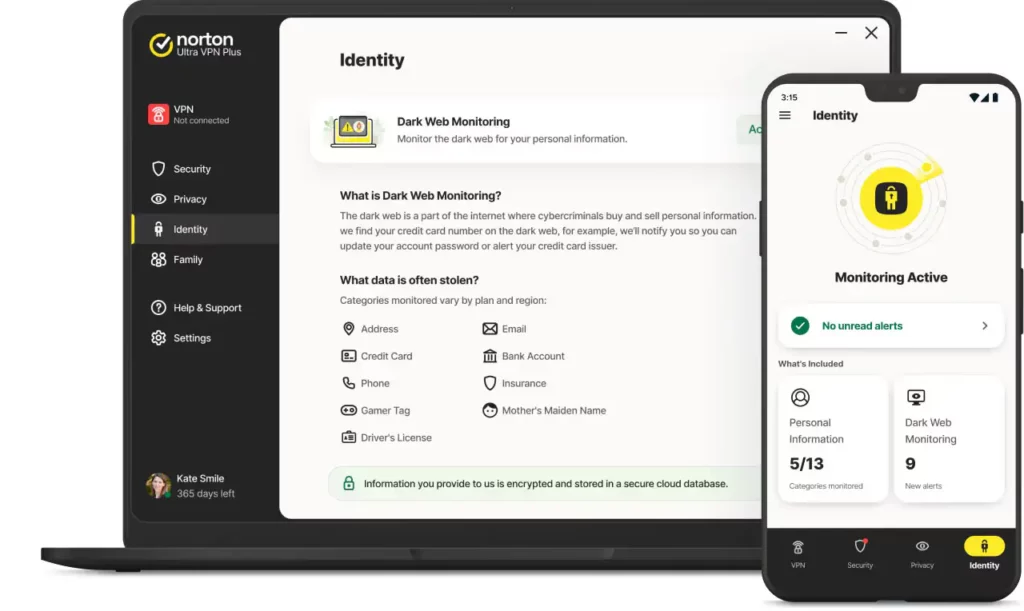 Norton Ultra VPN - Identity Protection