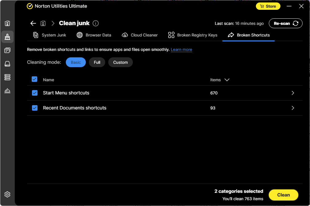 Broken Shortcuts Results