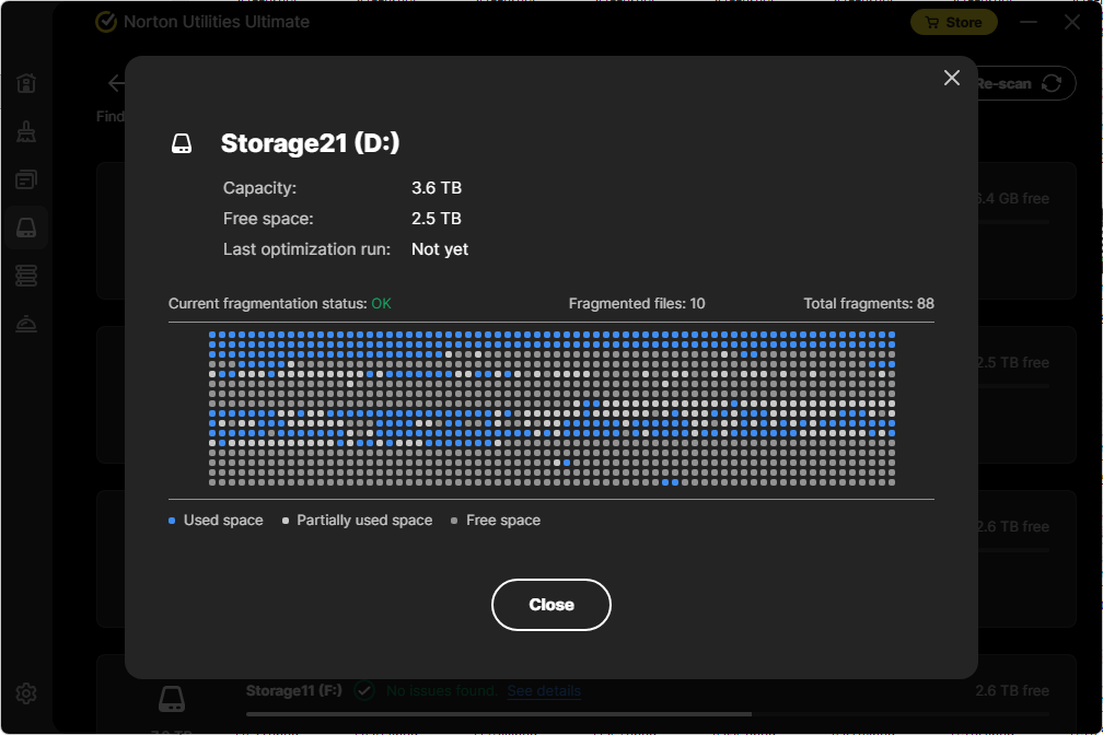Local HDD 1 scan results