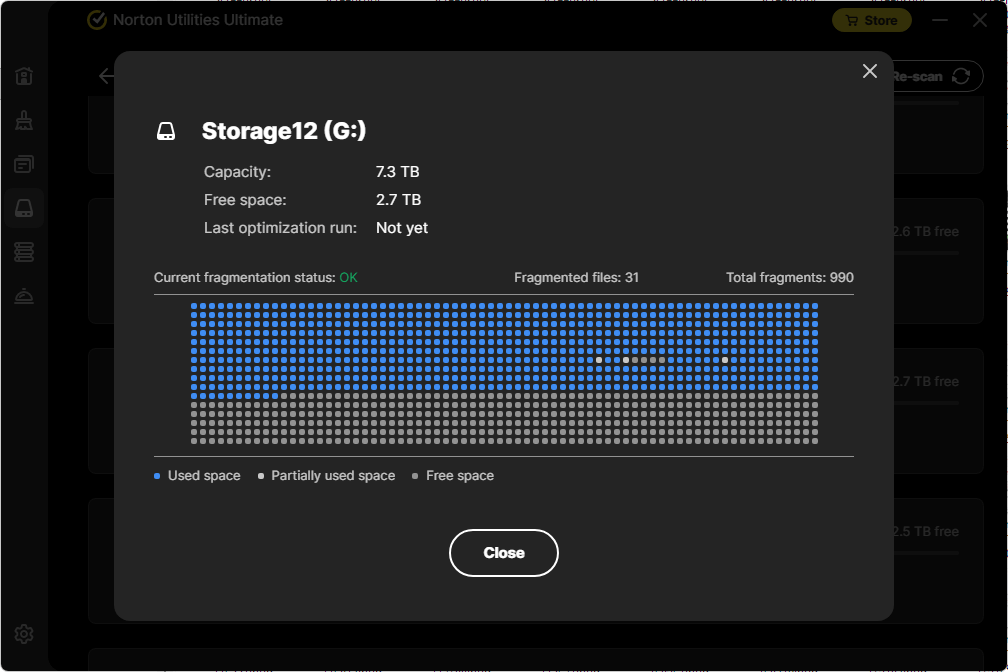 Local HDD 2 scan results